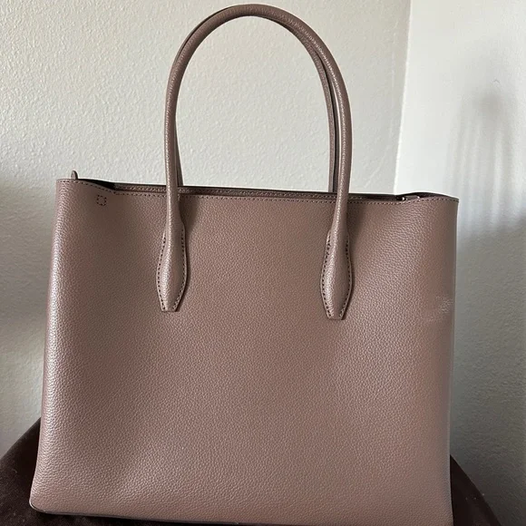 Kate Spade Brown Structured Tote with Double Handles - Picture 2 of 5